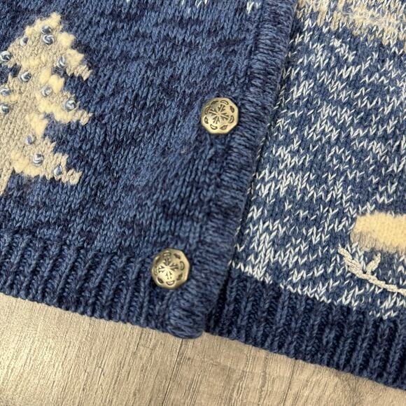 VINT Sweater Vest Button V-Neck Winter Snow Ice Skates Size Novelty 2X Plus Size - Picture 5 of 7